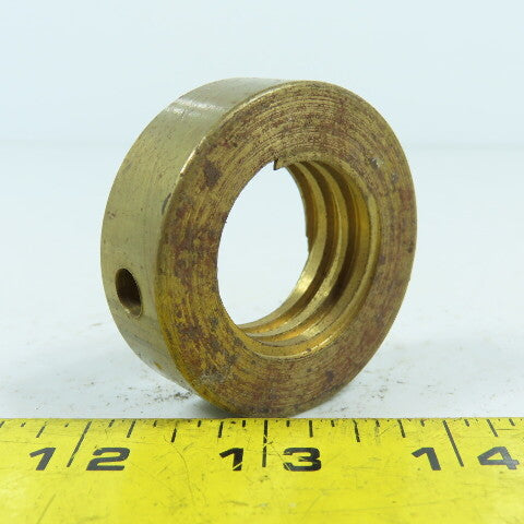 5R Right Hand 1-1/4"-5 TPI Round Collar Shaft Nut Bronze W/ Spanner Holes
