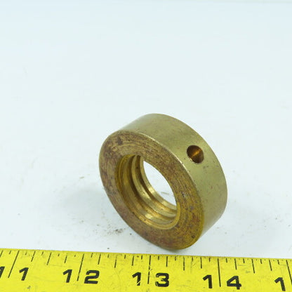 5R Right Hand 1-1/4"-5 TPI Round Collar Shaft Nut Bronze W/ Spanner Holes