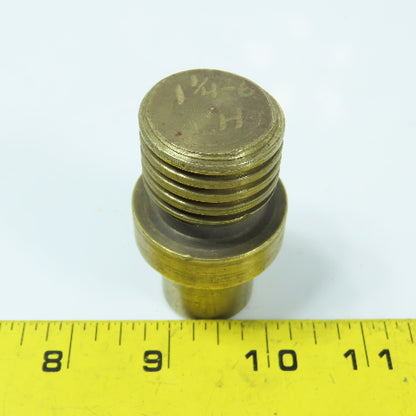 1" Round x 1-1/4"-6 Left Hand Bronze Shaft Extension Adapter 2.5" Long