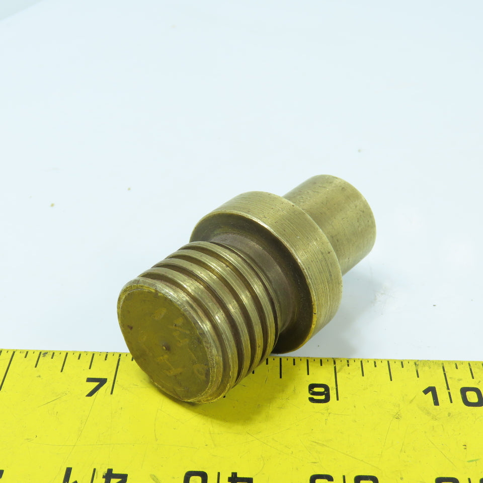 1" Round x 1-1/4"-6 Left Hand Bronze Shaft Extension Adapter 2.5" Long