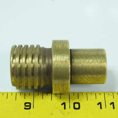 1" Round x 1-1/4"-6 Left Hand Bronze Shaft Extension Adapter 2.5" Long