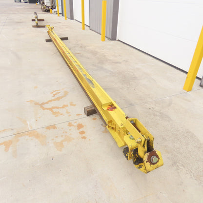 1 Ton Wall-Mount Overbraced Tie-Rod Jib Crane 244" Swing 220" Travel