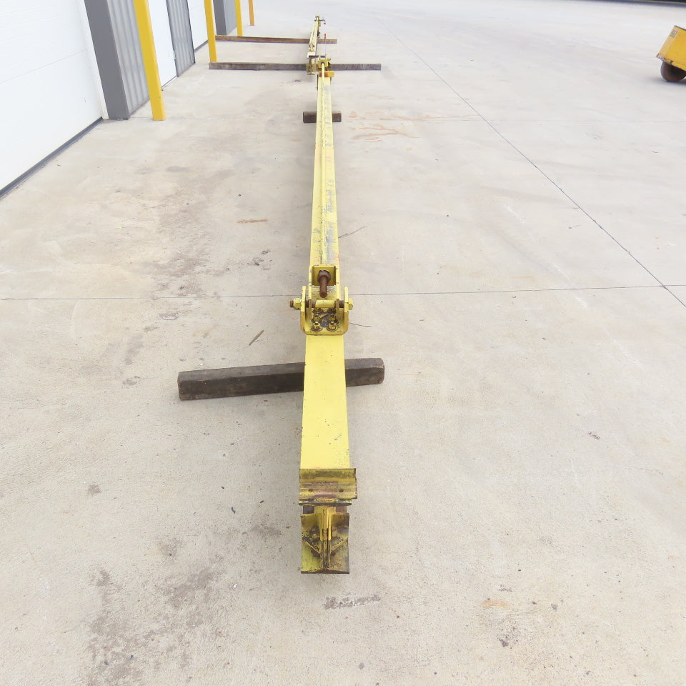 1 Ton Wall-Mount Overbraced Tie-Rod Jib Crane 244" Swing 220" Travel