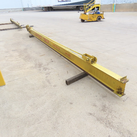 1 Ton Wall-Mount Overbraced Tie-Rod Jib Crane 244" Swing 220" Travel