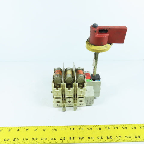 Telemecanique J60A Class J 60A 3P Fused Panel Disconnect 600VAC (BROKEN MOUNTS)
