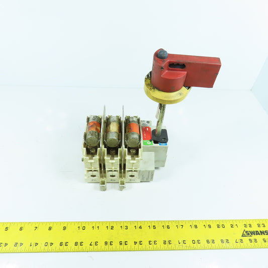 Telemecanique J60A Class J 60A 3P Fused Panel Disconnect 600VAC (BROKEN MOUNTS)