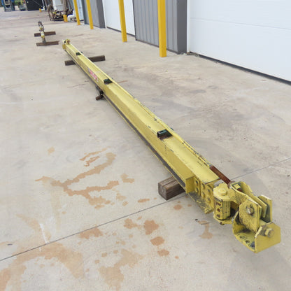 Abell-Howe 1/2 Ton Wall-Mount Overbraced Tie-Rod Jib Crane 244" Swing 227"Travel