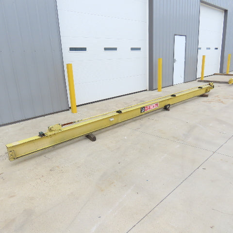 Abell-Howe 1/2 Ton Wall-Mount Overbraced Tie-Rod Jib Crane 244" Swing 227"Travel