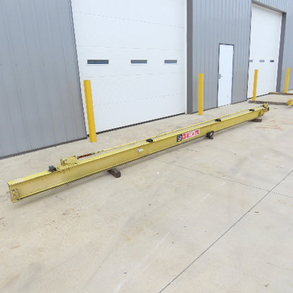 Abell-Howe 1/2 Ton Wall-Mount Overbraced Tie-Rod Jib Crane 244" Swing 227"Travel