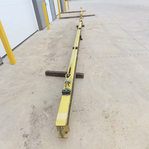 Abell-Howe 1/2 Ton Wall-Mount Overbraced Tie-Rod Jib Crane 244" Swing 227"Travel