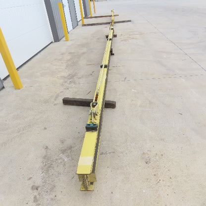 Abell-Howe 1/2 Ton Wall-Mount Overbraced Tie-Rod Jib Crane 244" Swing 227"Travel