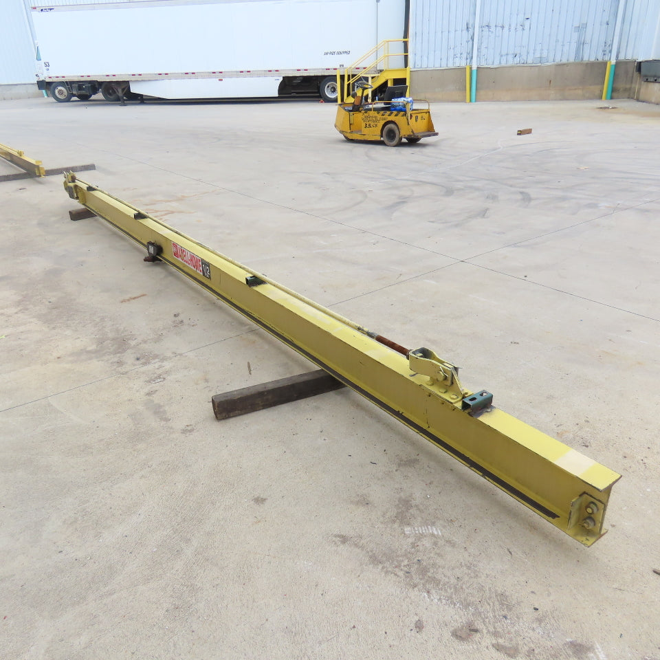 Abell-Howe 1/2 Ton Wall-Mount Overbraced Tie-Rod Jib Crane 244" Swing 227"Travel