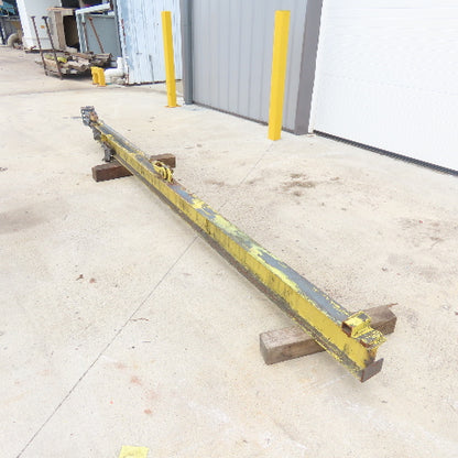 Wall-Mount Overbraced Tie-Rod Jib Crane 136" Swing 118" Travel 6" x 3-1/4" Beam