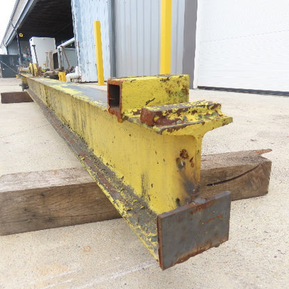 Wall-Mount Overbraced Tie-Rod Jib Crane 136" Swing 118" Travel 6" x 3-1/4" Beam