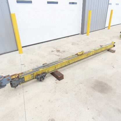 Wall-Mount Overbraced Tie-Rod Jib Crane 136" Swing 118" Travel 6" x 3-1/4" Beam