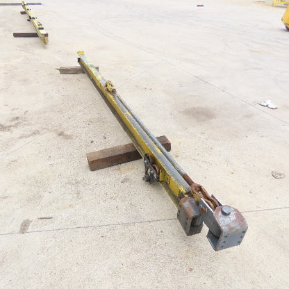 Wall-Mount Overbraced Tie-Rod Jib Crane 136" Swing 118" Travel 6" x 3-1/4" Beam