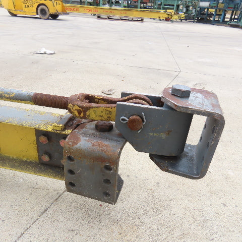 Wall-Mount Overbraced Tie-Rod Jib Crane 136" Swing 118" Travel 6" x 3-1/4" Beam