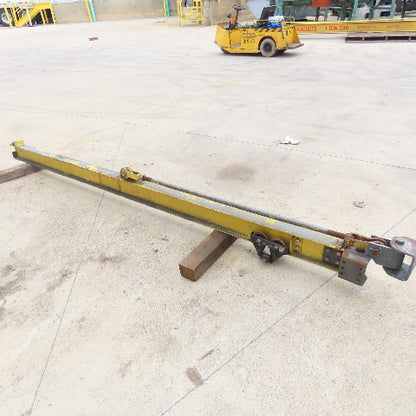 Wall-Mount Overbraced Tie-Rod Jib Crane 136" Swing 118" Travel 6" x 3-1/4" Beam