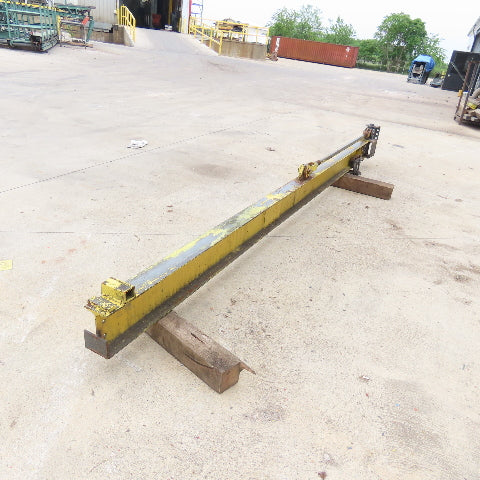 Wall-Mount Overbraced Tie-Rod Jib Crane 136" Swing 118" Travel 6" x 3-1/4" Beam