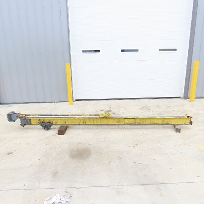 Wall-Mount Overbraced Tie-Rod Jib Crane 136" Swing 118" Travel 6" x 3-1/4" Beam