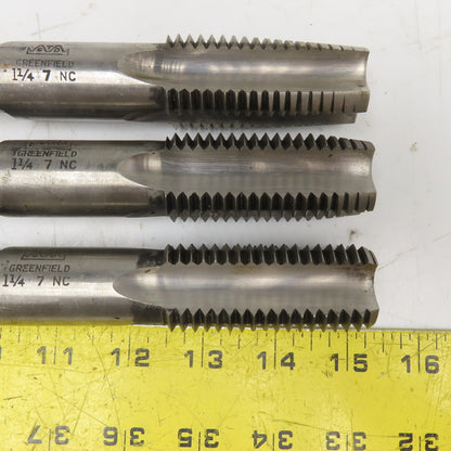 GTD 1-1/4"-7 Plug Bottoming Taper Taps Set Lot Of 3