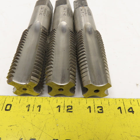 GTD 1-1/4"-7 Plug Bottoming Taper Taps Set Lot Of 3