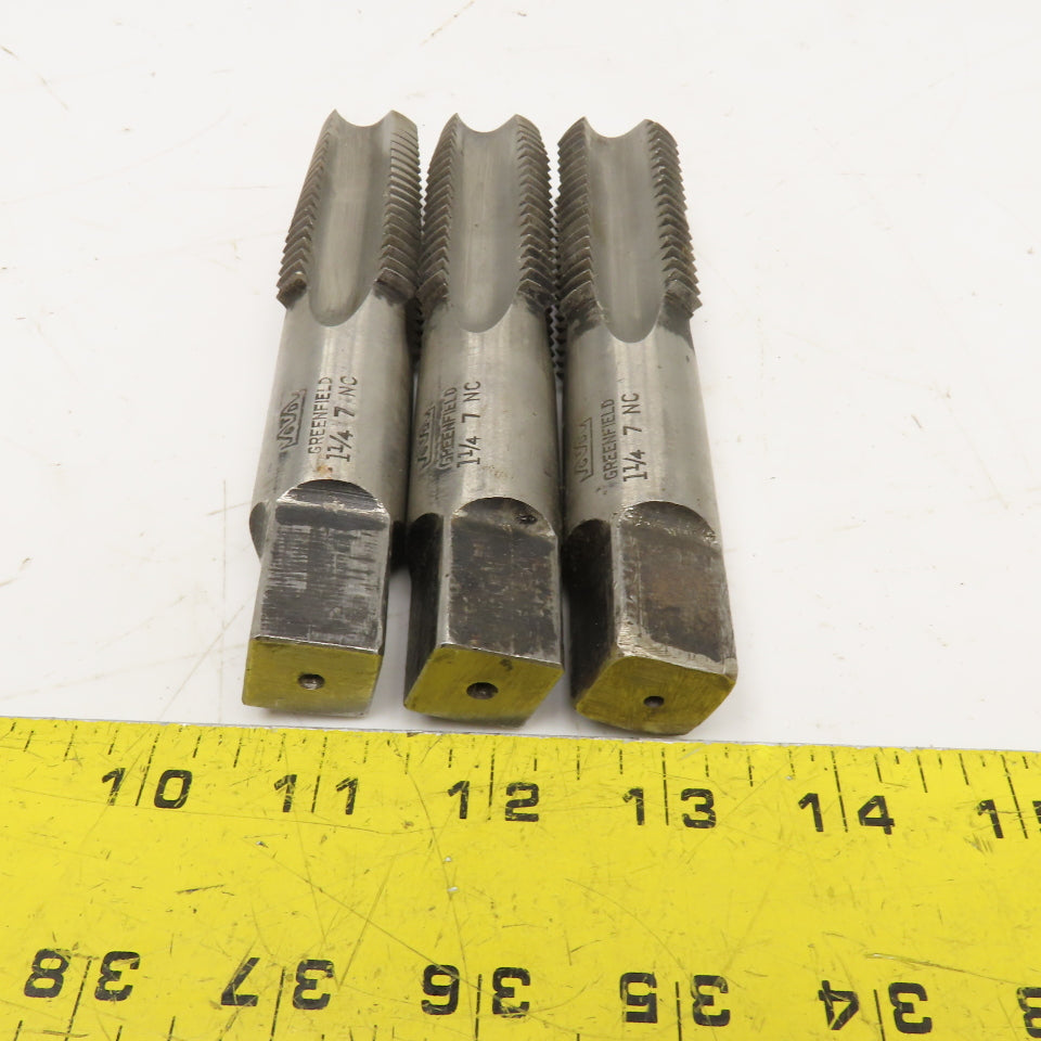 GTD 1-1/4"-7 Plug Bottoming Taper Taps Set Lot Of 3