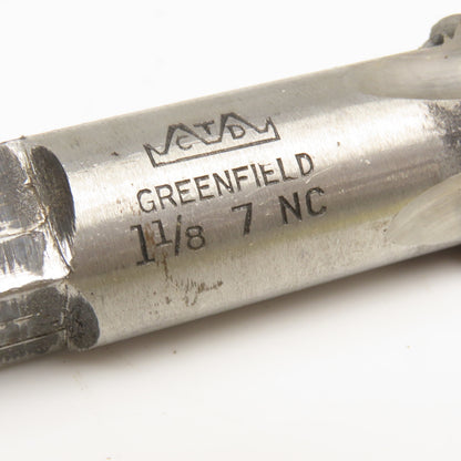 GTD 1-1/8"-7 NC Straight Flute Taper Tap