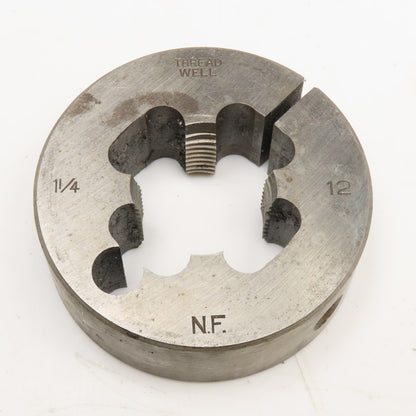 Thread Well 1-1/4"-12 NF Round Rethreading Die 3" OD