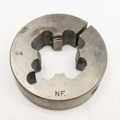 Thread Well 1-1/4"-12 NF Round Rethreading Die 3" OD