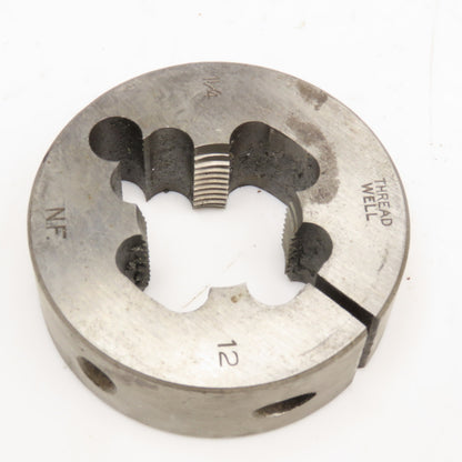 Thread Well 1-1/4"-12 NF Round Rethreading Die 3" OD