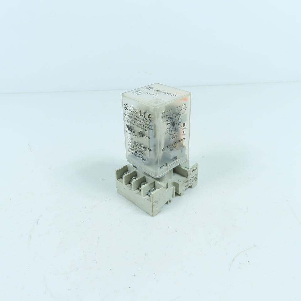 Square D 8501KPD12V51 Ser F 8-Pin Plug-In Power Relay 12V DC Coil 12A 120/240VAC