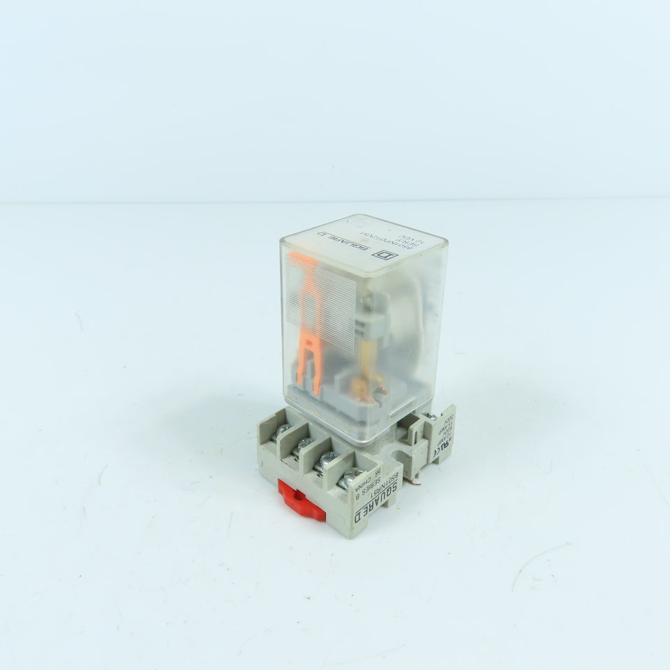 Square D 8501KPD12V51 Ser F 8-Pin Plug-In Power Relay 12V DC Coil 12A 120/240VAC