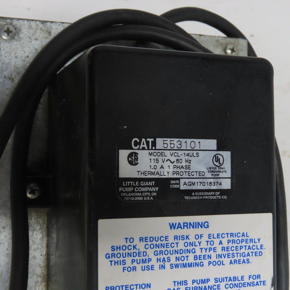 Little Giant 553101 Condensate Removal Pump 115V 1Ph 1A