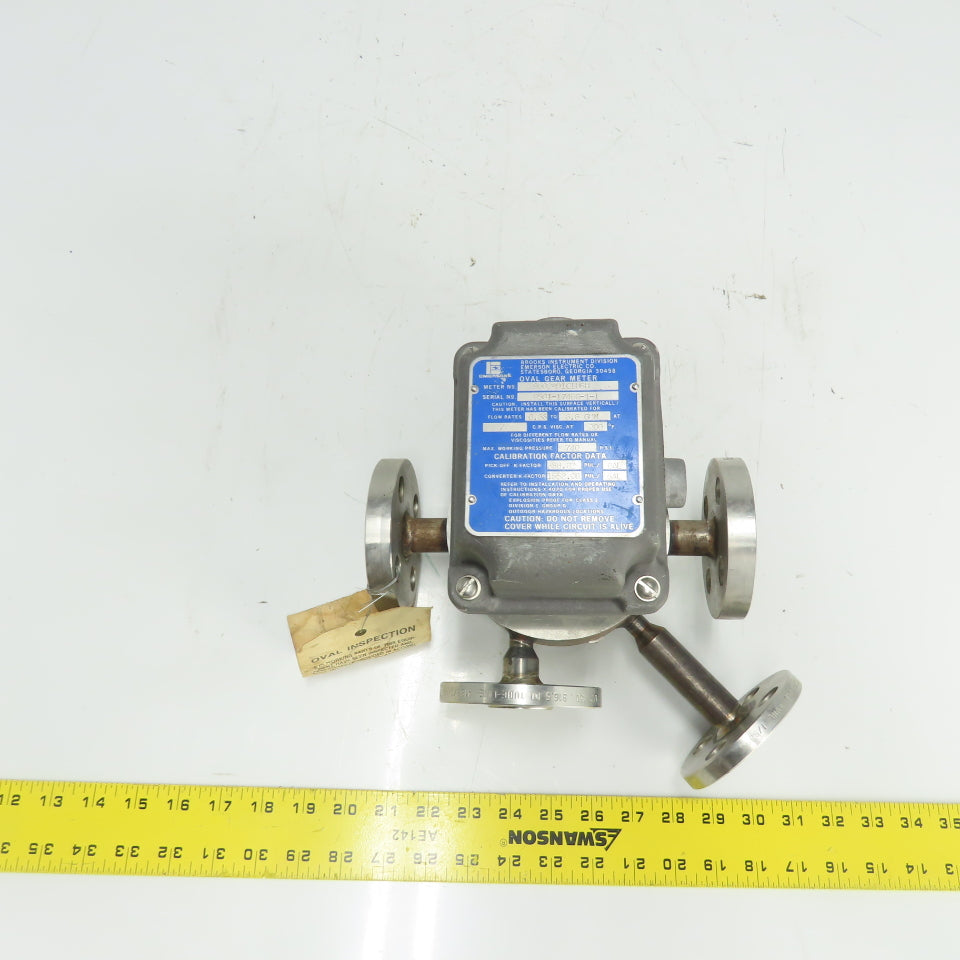 Emerson Brooks 9602-D1C1U6H Oval Gear Meter 0.66-6.6GPM 740PSI