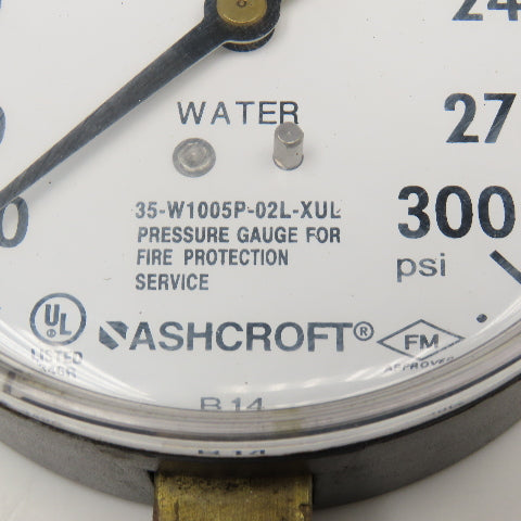 Ashcroft 35-W1005P-02L-XUL 3-1/2" Pressure Gauge 0-300PSI Lot Of 6