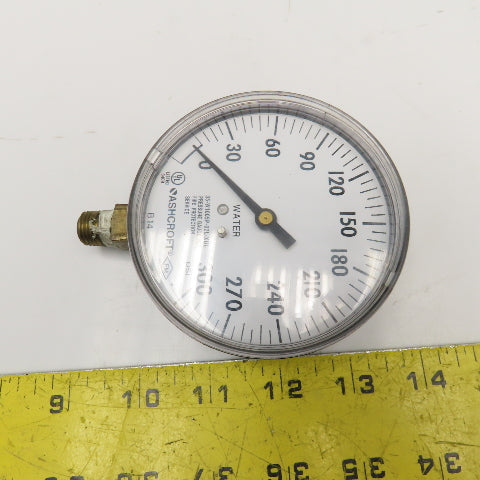 Ashcroft 35-W1005P-02L-XUL 3-1/2" Pressure Gauge 0-300PSI Lot Of 6