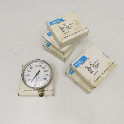 Ashcroft 35-W1005P-02L-XUL 3-1/2" Pressure Gauge 0-300PSI Lot Of 6