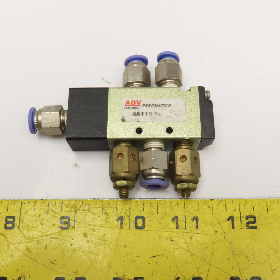AOV Pneumatics 4A100 5/2 Way Air Piloted Directional Valve 1/8" NPT