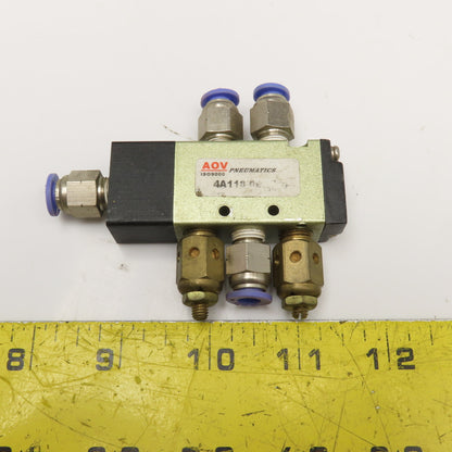AOV Pneumatics 4A100 5/2 Way Air Piloted Directional Valve 1/8" NPT