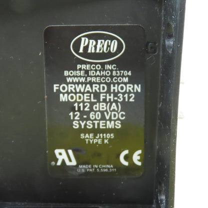 Preco FH-312 Forward Horn 112 dB 12-60VDC From Caterpillar ND3000