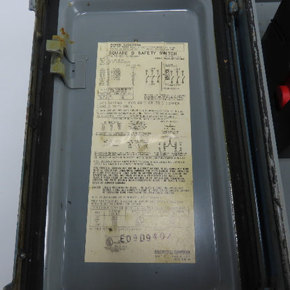 Square D HU36IAWK 30A Non Fusible Safety Disconnect Switch 3Ph 600VAC