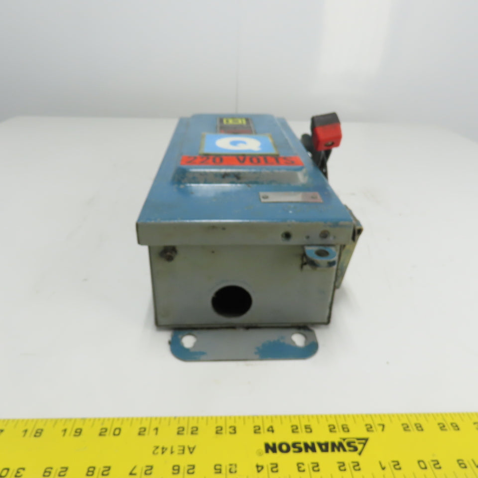 Square D HU36IAWK 30A Non Fusible Safety Disconnect Switch 3Ph 600VAC
