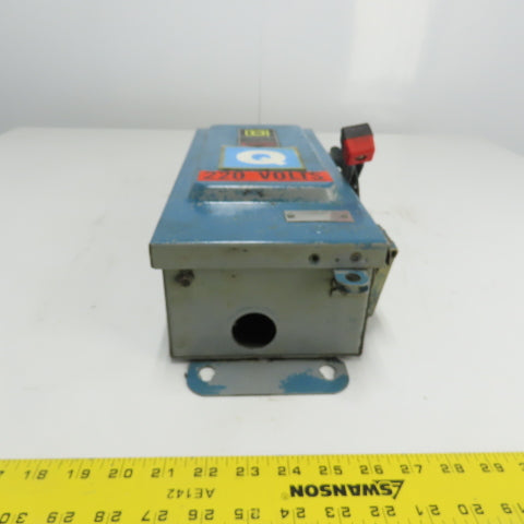 Square D HU36IAWK 30A Non Fusible Safety Disconnect Switch 3Ph 600VAC