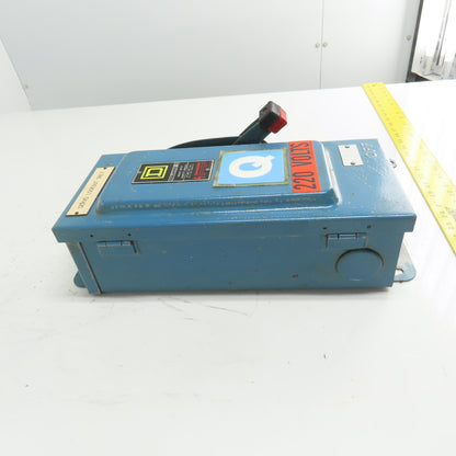 Square D HU36IAWK 30A Non Fusible Safety Disconnect Switch 3Ph 600VAC