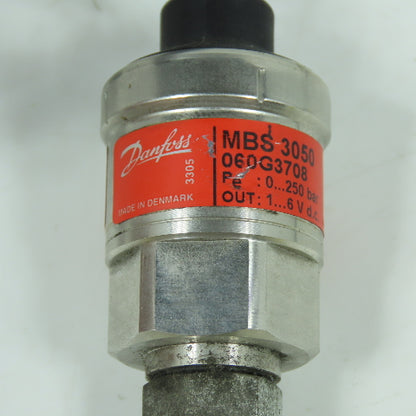 Danfoss 060G3708 MBS 3050 Pressure Sensor 0-250 Bar 1-6V DC From Cat ND3000-36V