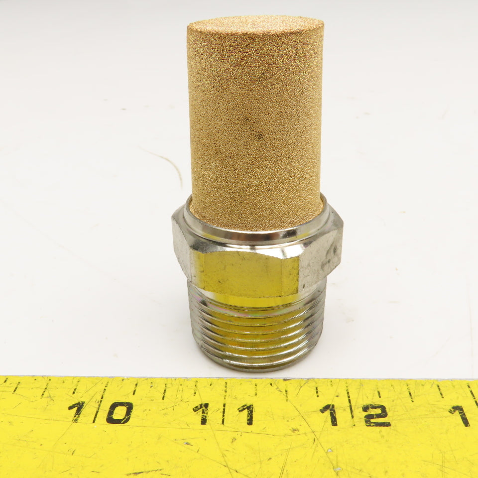 Speedaire 6F601A 1" NPT Sintered Brass Exhaust Filter Muffler Lot Of 2