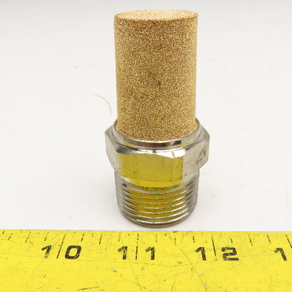 Speedaire 6F601A 1" NPT Sintered Brass Exhaust Filter Muffler Lot Of 2