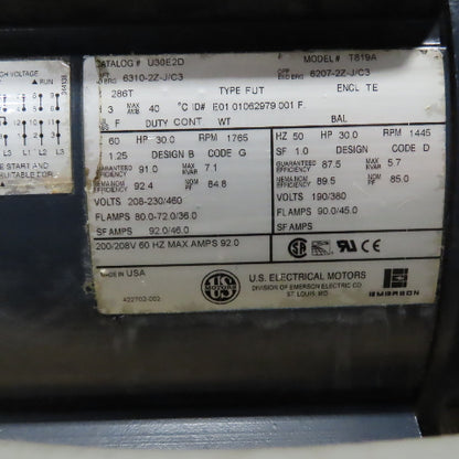 Mid America Type DEB 30HP 90 Lb-Ft 90VDC Clutch Brake & Motor 230/460V 3PH160 Fr