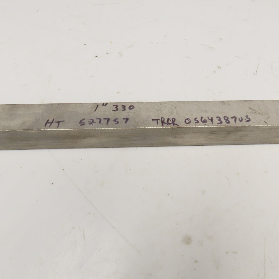 1" x 1" Square 303 Stainless Steel Mill Bar Stock Bar 19" OAL